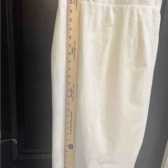 AUTHENTIC PRADA WHITE DRESS MIDI Sheath COTTON SIZE 42  US 4/6 Rushed Accent - Picture 5 of 11